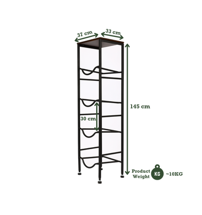 4-Tier WaterRack™ Premium with Natural Wood Shelf
