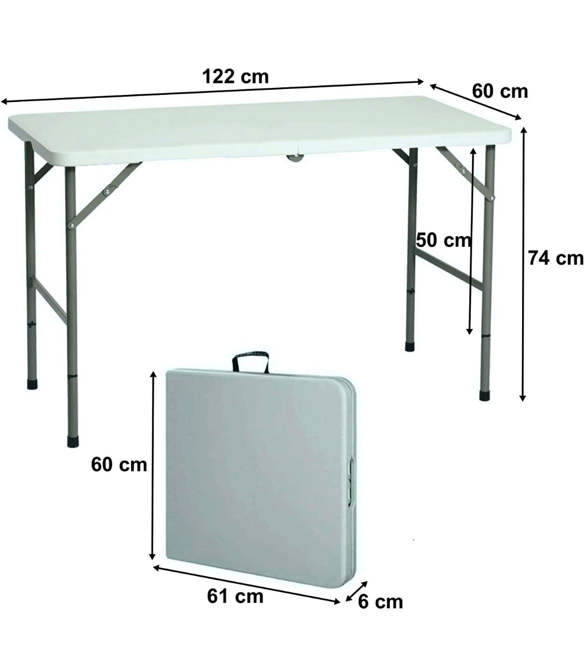 120x60cm Heavy-Duty Folding Table