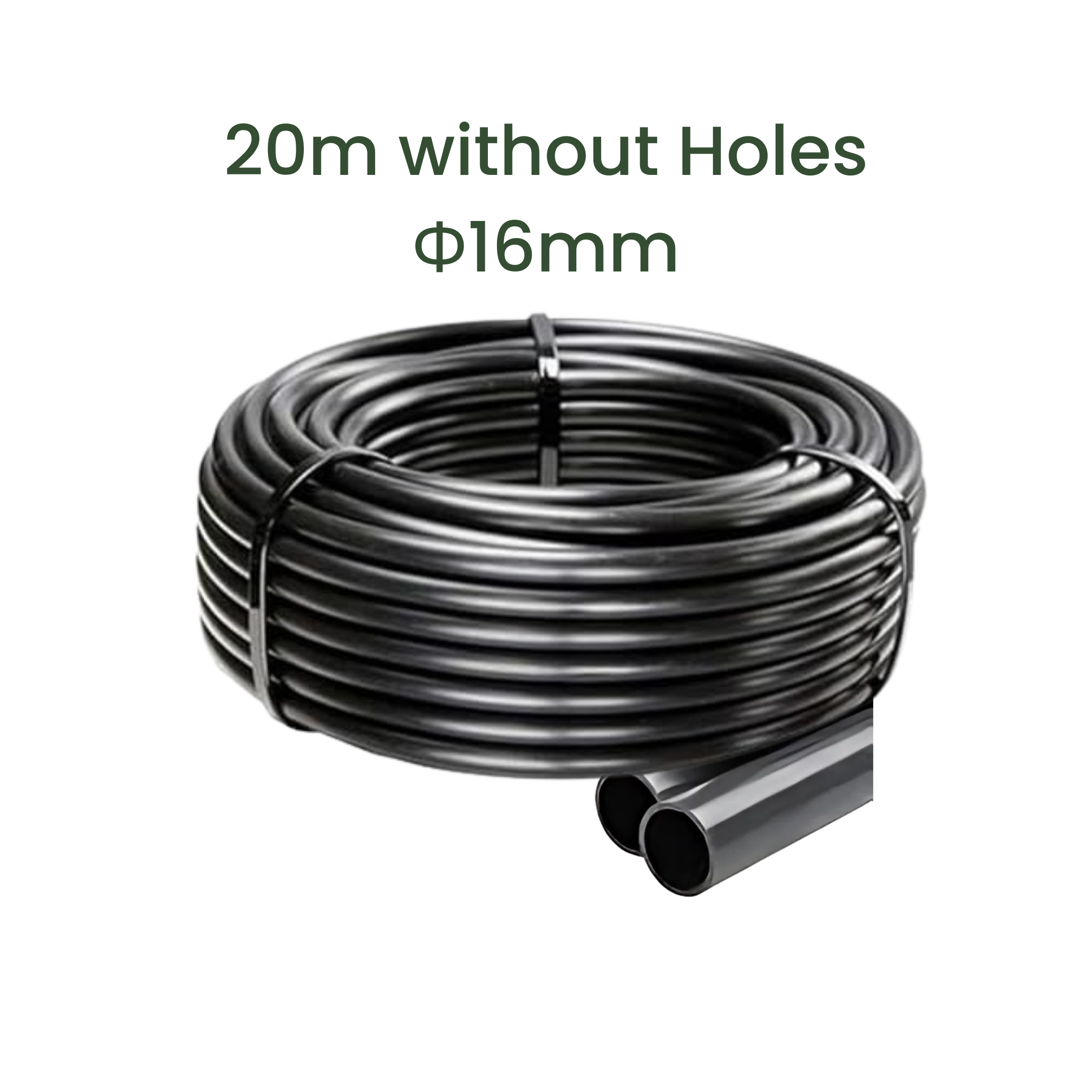 16mm PVC Pipe without Holes - 20m