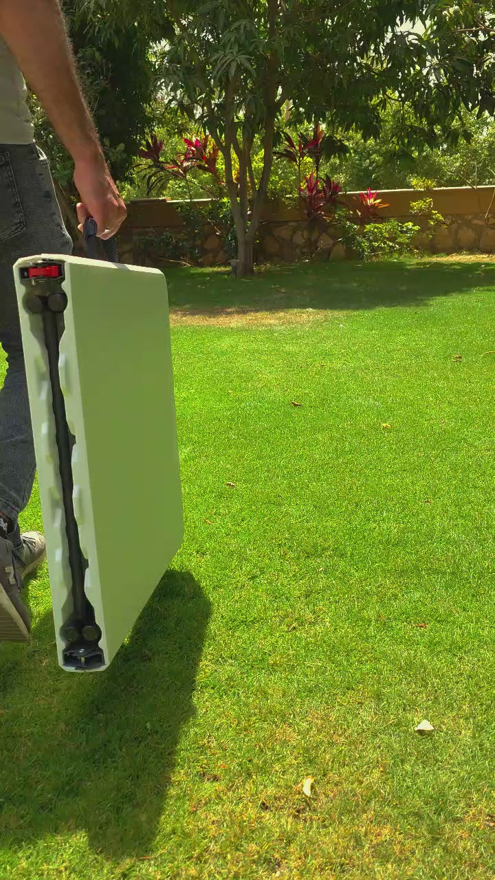 Load video: 120x60 Fast-Lock Height-Adjustable Folding Table