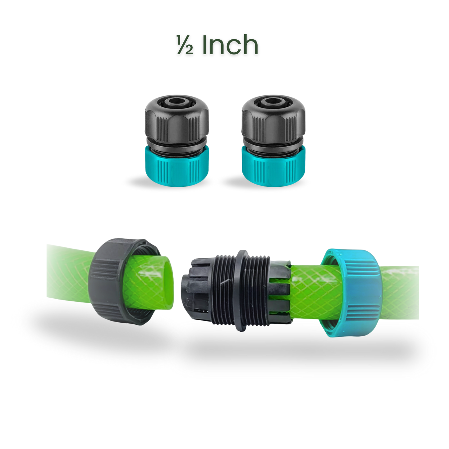 1/2 Inch Hose Connector (Pack of 2)