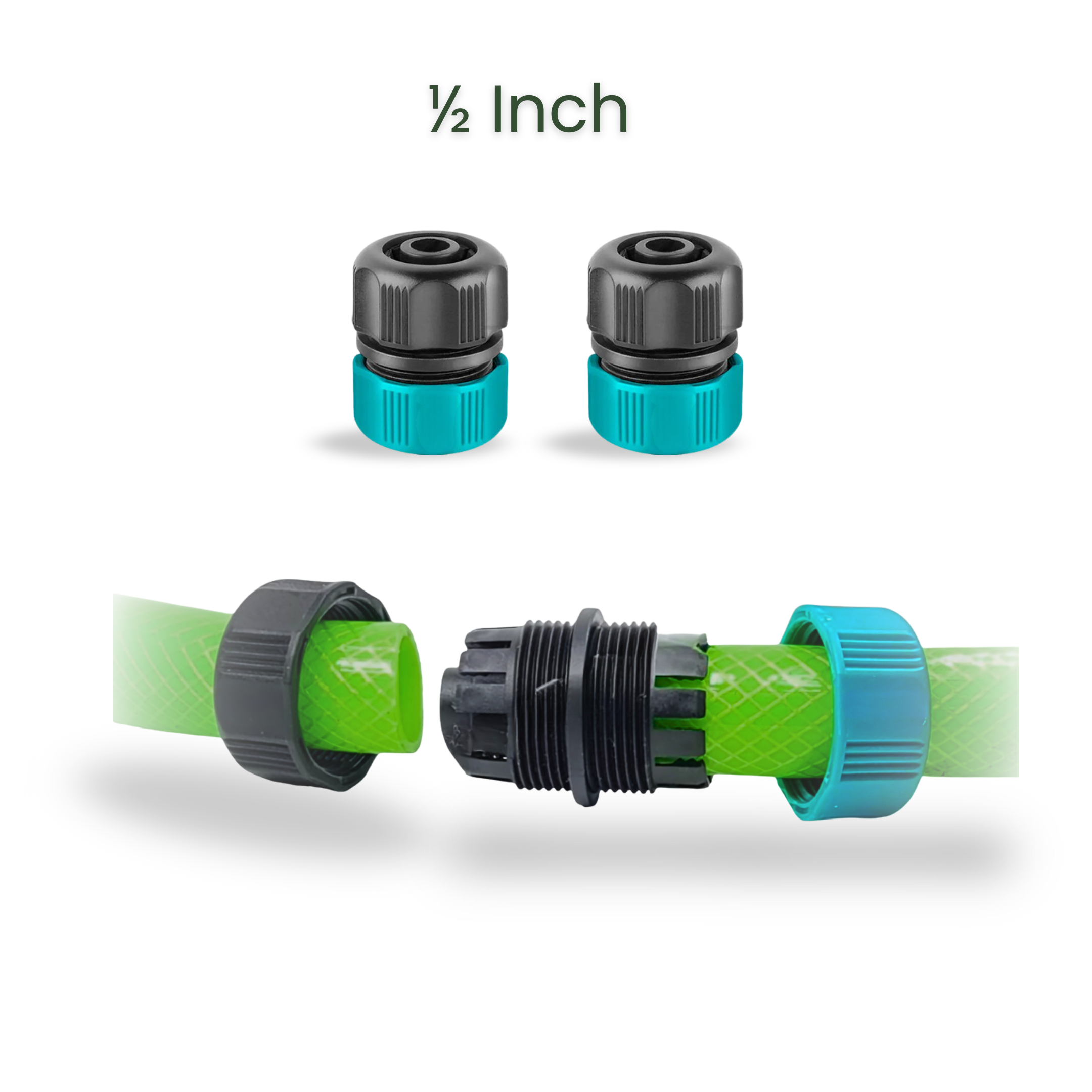 1/2 Inch Hose Connector (Pack of 2)
